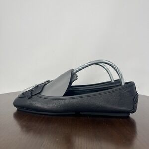 Michael Kors Lillie Shoes Women's 6.5M Black Leather Ballet Flats Ballerina Logo